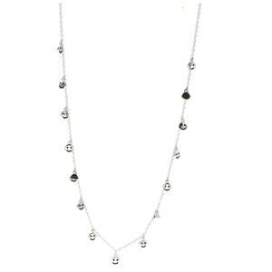 Happy Face Charm Necklace 925 Sterling Silver adjustable Necklace to choker